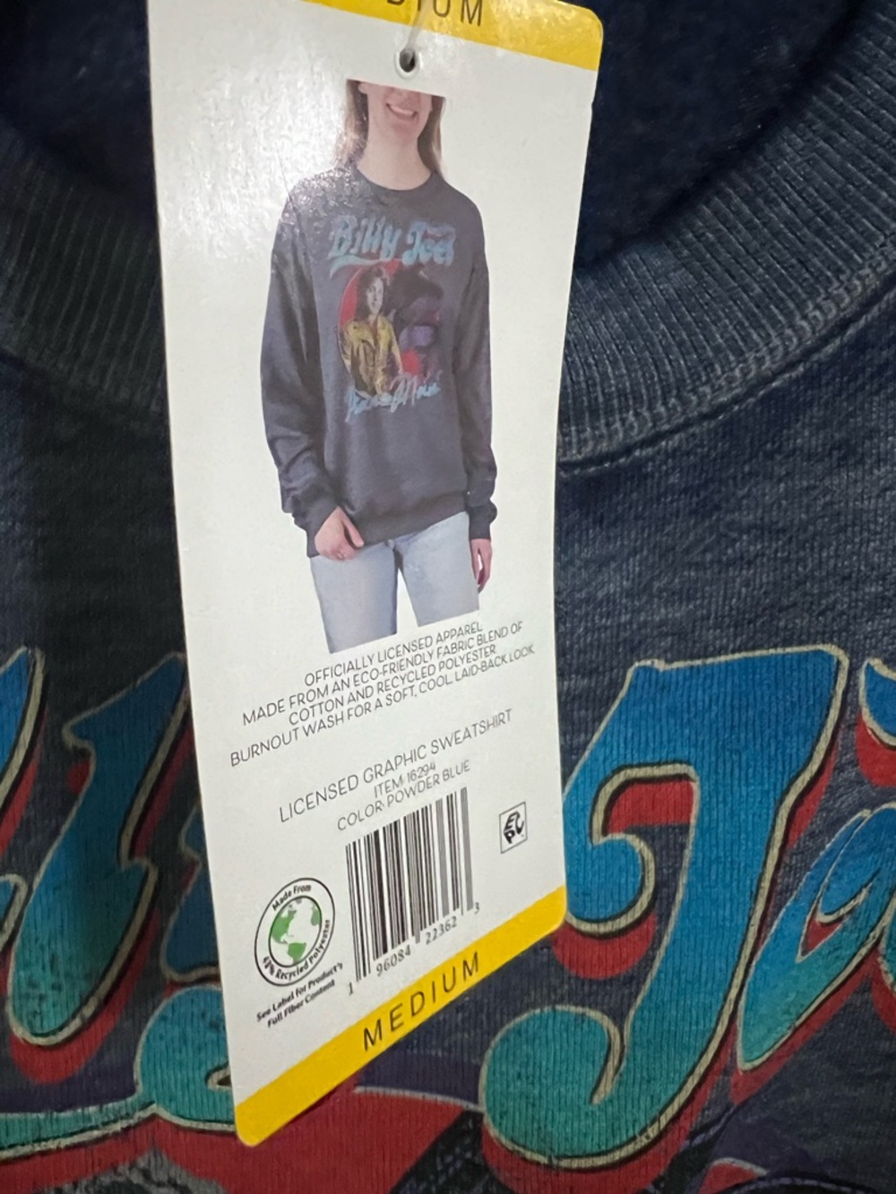 Licensed Women's Billy Joel Graphic Sweatshirt NWT sz XL - Picture 7 of 10